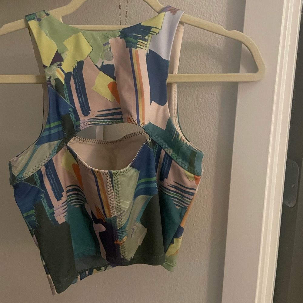 Zella multi color padded tank top Size X-Small